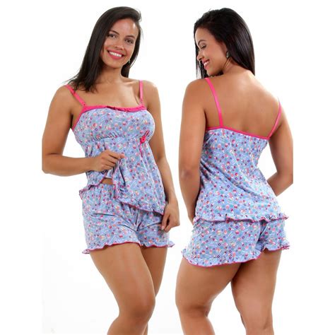 2 Babydoll Estampas Sortidas Short Doll Conforto Roupa De Dormir Vida Lingerie Shopee Brasil