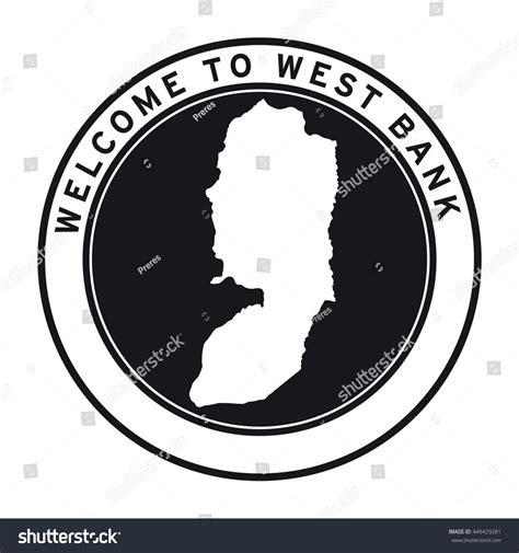 Welcome West Bank Vector Logo Sticker 스톡 벡터로열티 프리 449429281