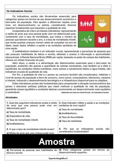 Exercícios Sobre Demografia 7 Ano