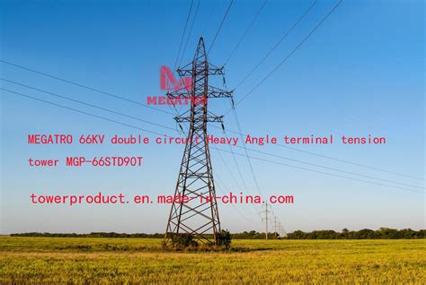 Megatro 66kv Double Circuit Heavy Angle Terminal Tension Tower Mgp