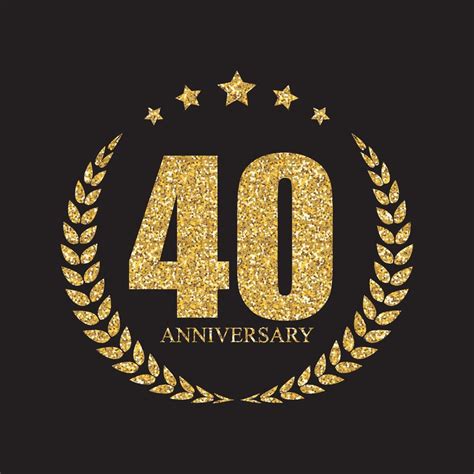 Template Logo 40 Years Anniversary Vector Illustration 4551266 Vector Art At Vecteezy