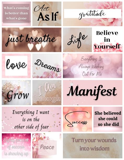 Free Vision Board Printables