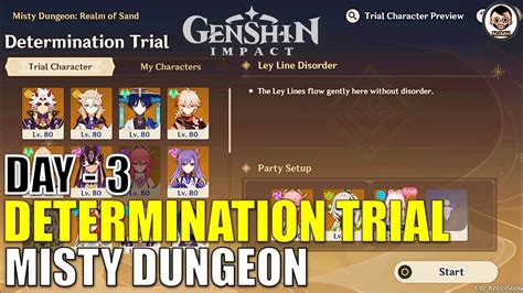 Day 3 Determination Trial Misty Dungeon Realm Of Sand Event Guide