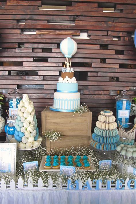 Hot Air Balloon Baptism Party Ideas Photo 8 Of 14 Catch My Party