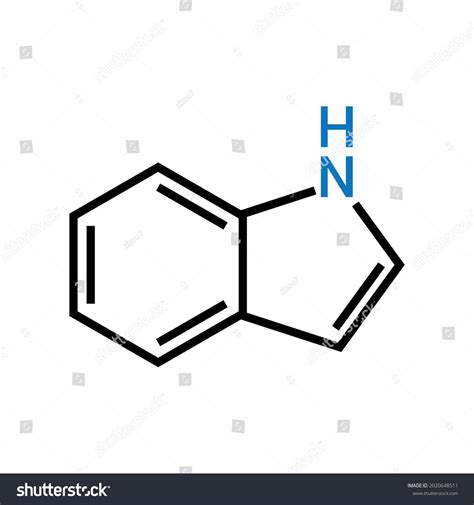 Chemical Structure Indole C8h7n Stock Vector (Royalty Free) 2020648511 ...