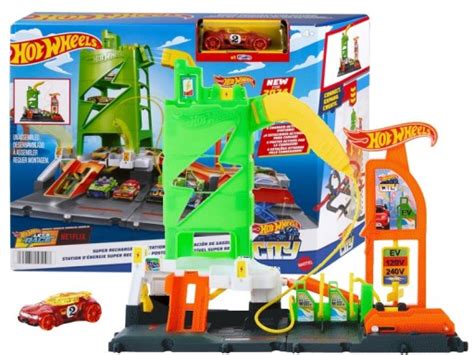 HOT WHEELS CITY LET S RACE ZESTAW SUPER STACJA ŁADOWANIA AUT autko Cena