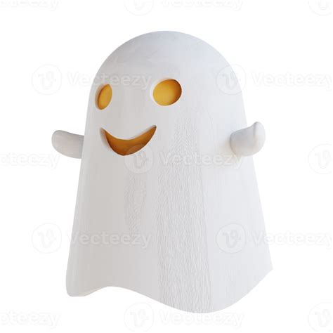 3d Illustration Cute Ghost 11357204 Png