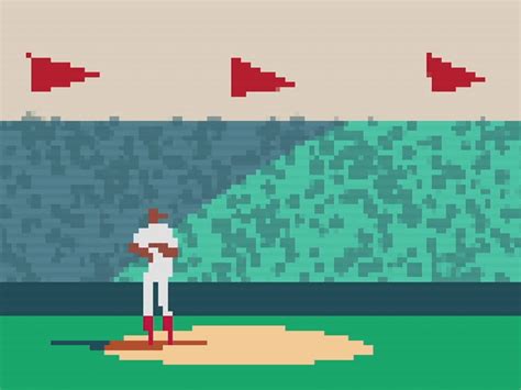 8 Bit Baseball By Fraser Davidson Motion Graphics Inspiration Pixel