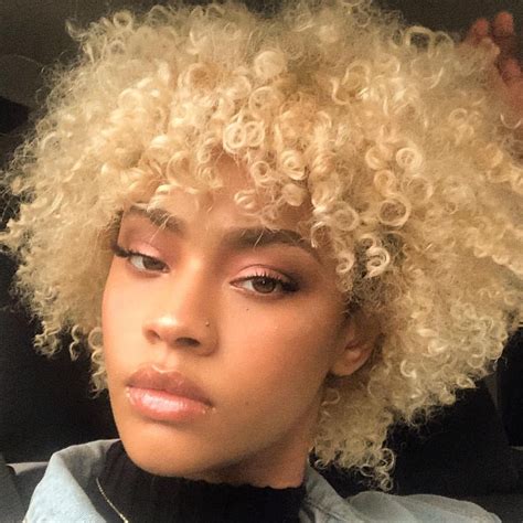 Nude Makeup Dyed Natural Hair Curly Hair Styles Girls Natural Hairstyles