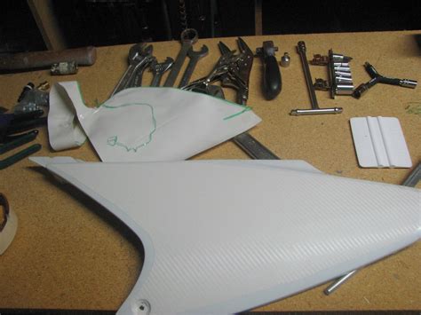 Dirt Bike Information Carbon Fiber On Plastics Using Knifeless Tape