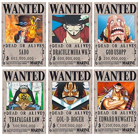 Xiumui One Piece Wanted Poster Cm Cm New Edition Zorro Luffy