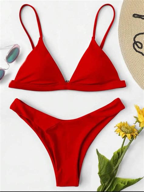 Bikini Rojo Liso Tam M Impactastoreuy Ropa Deportiva Femenina
