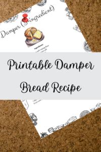 Printable Damper Bread Recipe (Free PDF) - Tasteful Zone