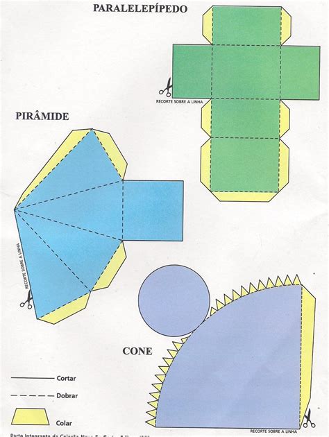 S O Moldes Diversos De S Lidos Geom Tricos Para Recortar E Montar