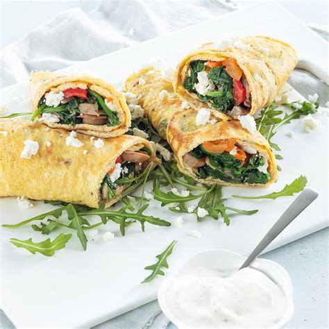 Omelet Wrap Met Spinazie Een Gezonde Lunch Leukerecepten