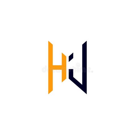 Diseño Creativo Del Logotipo De La Letra Hj Con Gráfico Vectorial