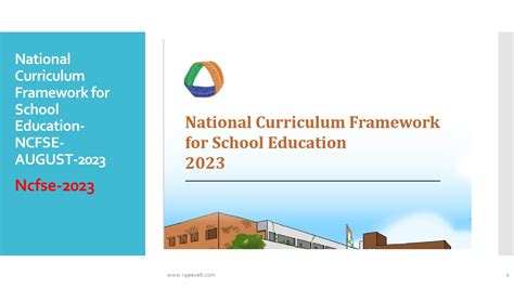 National Curriculum Framework For School Education School