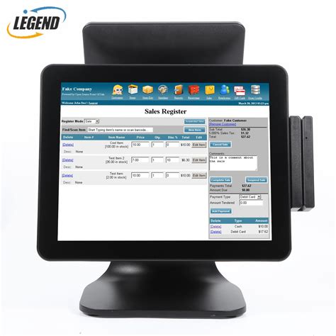 Latest Model 15 Touch Screen All In One POS Terminal POS Equipment