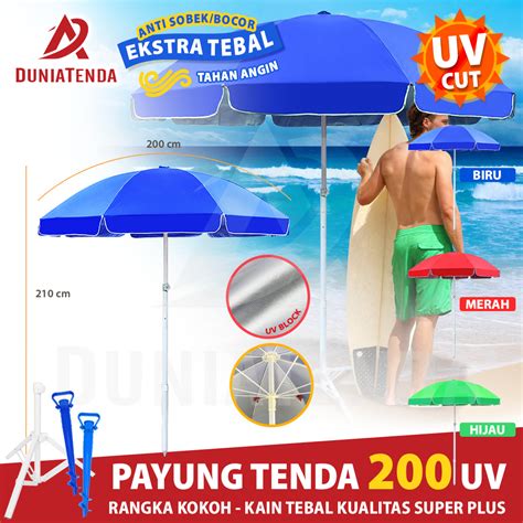 Jual DT Payung Tenda Jualan 200 Cm Payung Pantai Taman Event Bazar