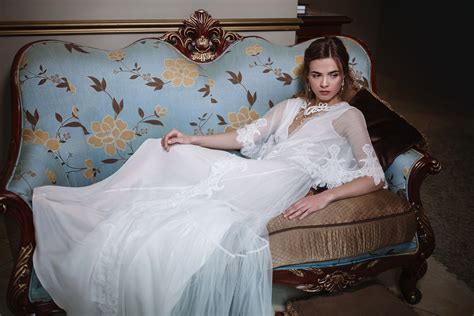 Lingerie Set Long Bridal Nightgown F With Long See Through Etsy