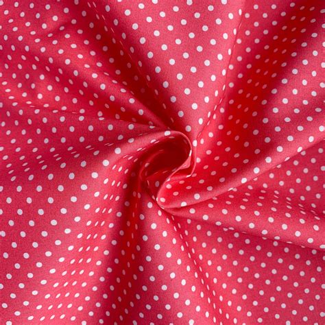 Salmon Pink Polka Dot Fabric Rose And Hubble 100 Cotton Etsy