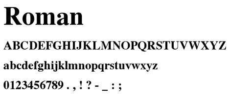roman font basic serif
