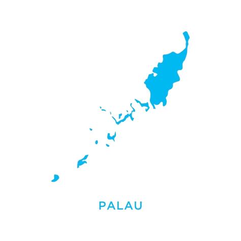 Premium Vector Palau Map Icon Oceania Logo Glyph Design Illustration