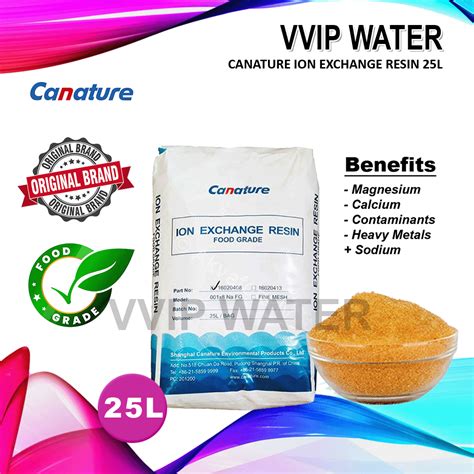 25L CANATURE FOOD GRADE ION EXCHANGE RESIN SOFTENER 001X8FG WATER