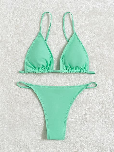 Fashion Show Swimwear Women Sexy Two Piece Bikini High Waisted Thong Bikini G String Swimwear By