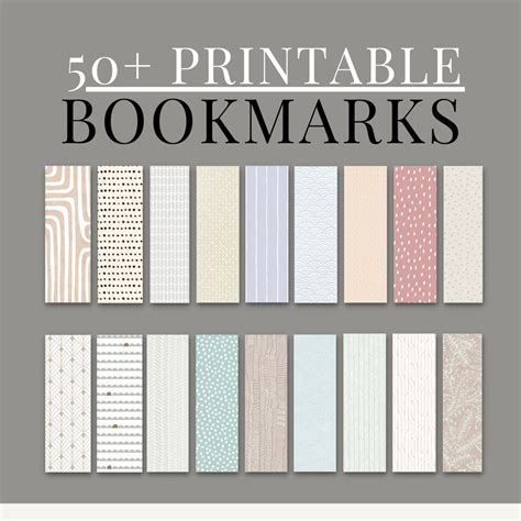 Printable Bookmark Template, Bookmark Bundle, Printable Bookmarks Set ...