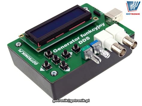 Generator funkcyjny DDS przebiegów sinusoida prostokąt trójkąt