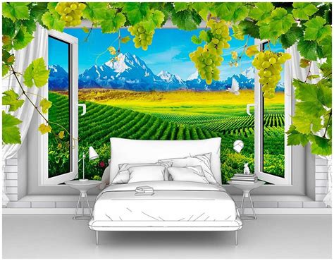 Фотообои вид из окна на горы виноград — купить по низкой цене на Яндекс ...