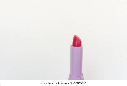 Nude Color Lipstick On White Background Stock Photo