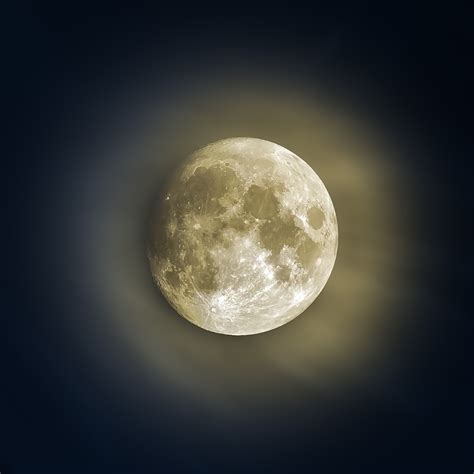 Glowing Full Moon Free Stock Photo Of Full Moon Illuminating Dark Blue