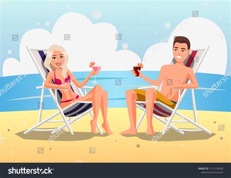 Naked Couple Beach Stock Vectors And Vector Art Shutterstock