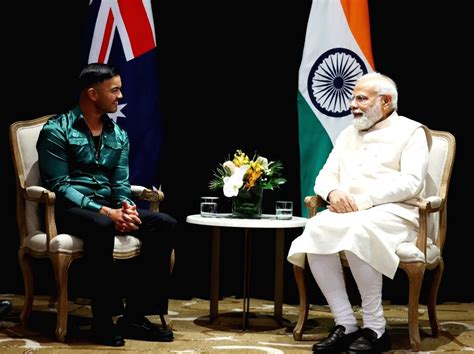 Sydney Prime Minister Narendra Modi Meets Australian Singer Guy Sebastian