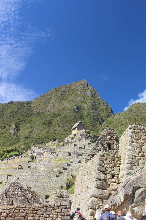 Vertical Shot Of The View In The Historical Place Of Machu Picchu