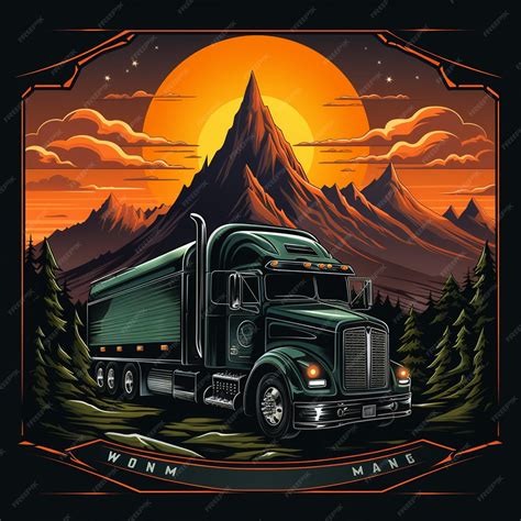 Premium Ai Image Trucking Logo