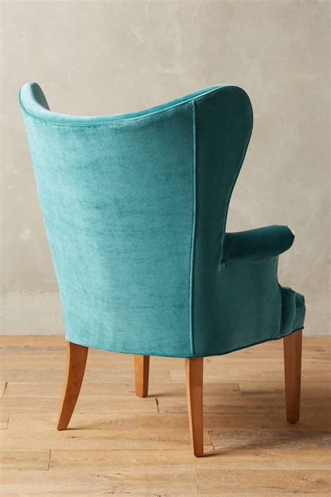 Velvet Wingback Chair | Anthropologie