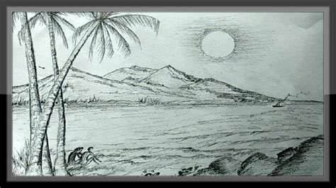 Pencil Shading Nature Scenery