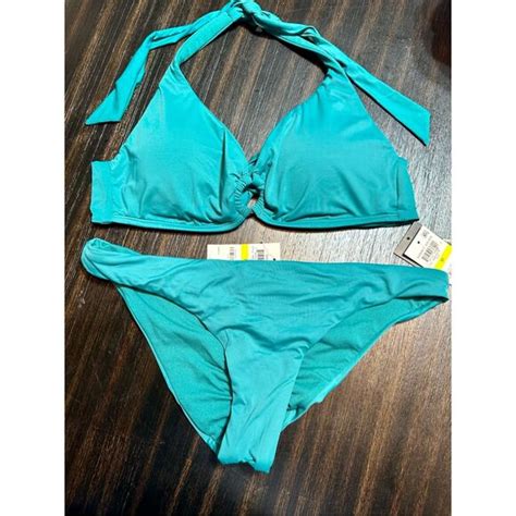 Bar III Swim Bar Iii Nwt Size M Green Bikini Swim Set Poshmark