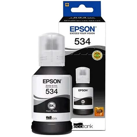 BOTELLA DE TINTA NEGRA EPSON T534 120ML PARA IMPRESORAS EPSON M1100