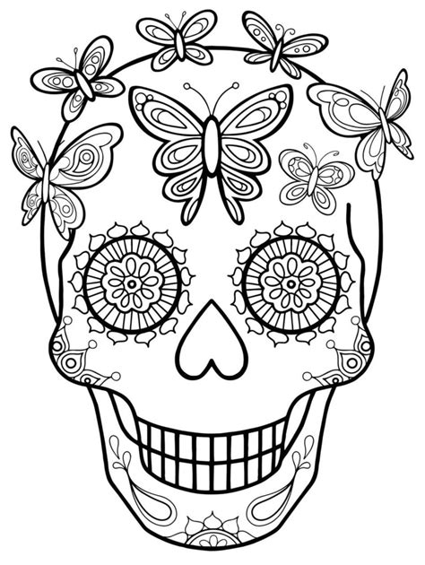 Dibujos de El Día de Muertos para Colorear Gran colección 2020