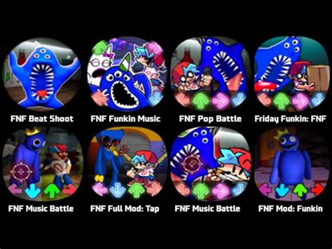 FNF Rainbow Friends FNF Carnival FNF Pop Music Funkin Rap Night FNF