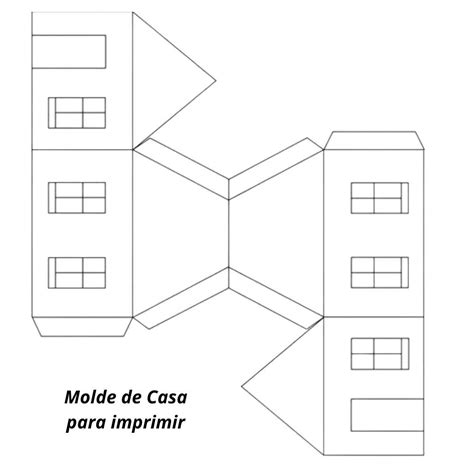 Casa De Papel Para Imprimir E Montar - Molde de casa para imprimir e montar grátis - Artesanato Passo a Passo!