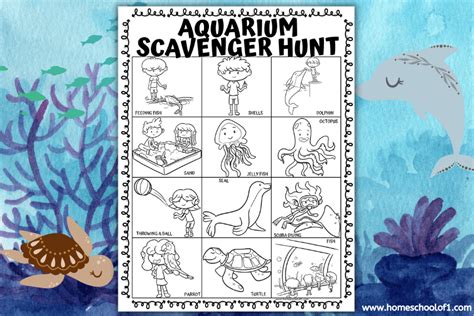 Free Aquarium Scavenger Hunt Printable