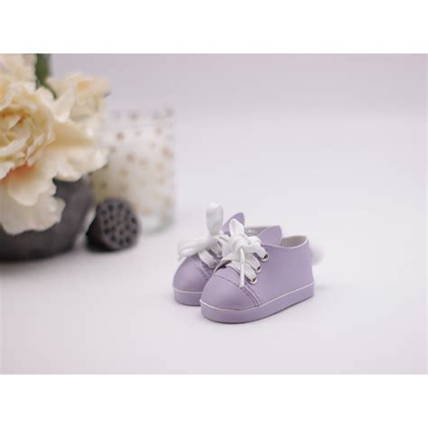 Ботинки-зайки 7 см - сиреневые