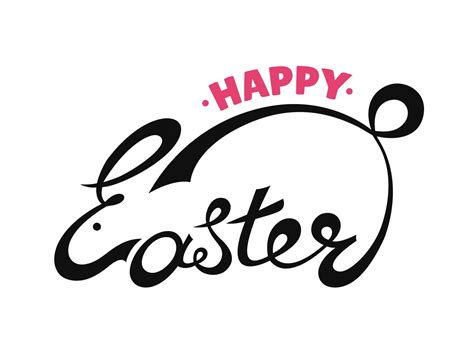 Handmade Lettering Sketch Happy Easter Text As Easter Logo Badge Icon