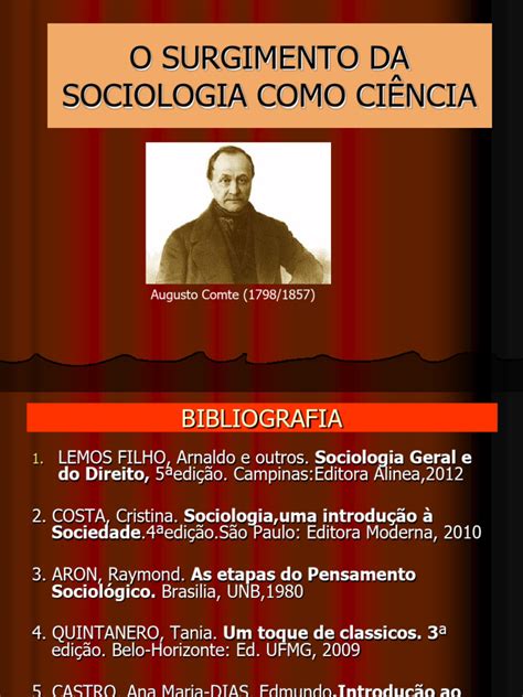 Com O Estudo Do Surgimento Da Sociologia Com Status Científico
