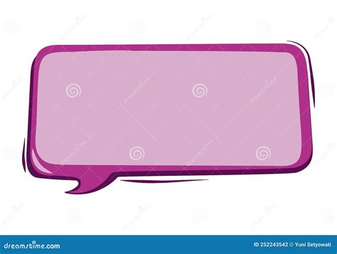 Hand Drawing Speech Bubble Talk For Messages In Animated Purple Vector Image Stock Vector